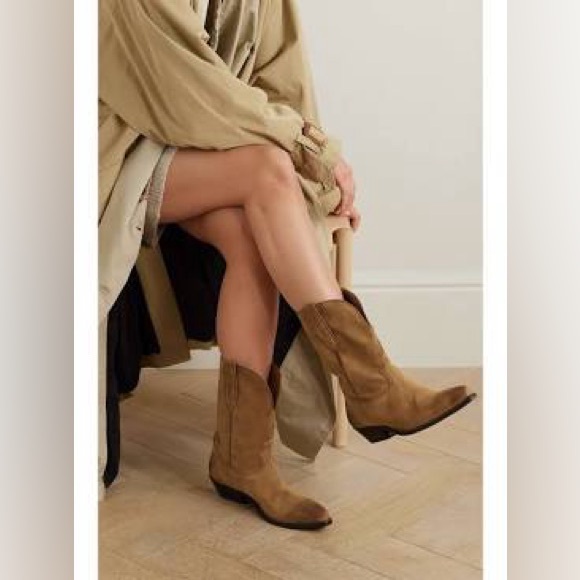 NIB Golden Goose Cowboy boots- Wish Star Low-Suede-  Dark Brown size 37 - Picture 1 of 16